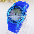 2015 new candy jelly 9 colors silicone worlds map watch